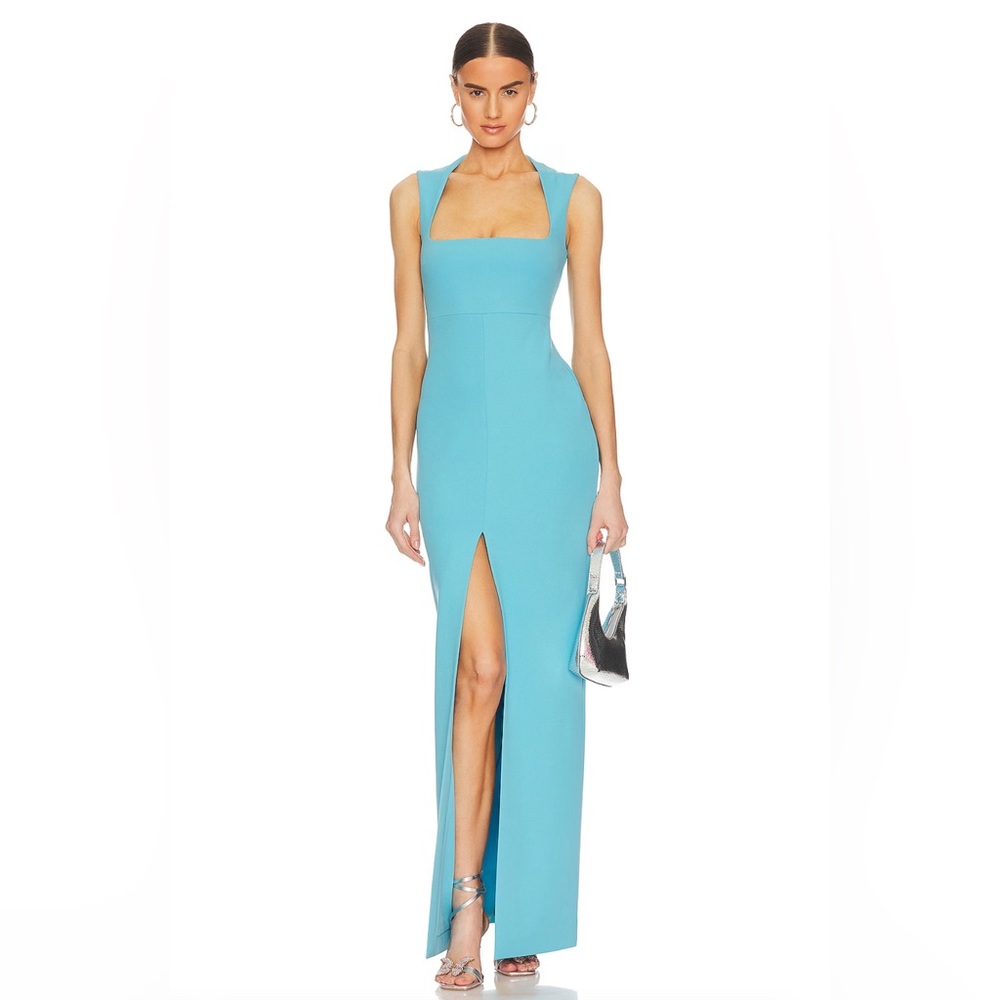 Solace London, Sofia Maxi Dress, Blue, 0